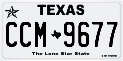 TX license plate CCM9677