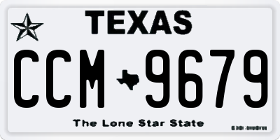 TX license plate CCM9679
