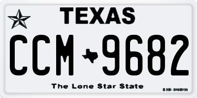 TX license plate CCM9682