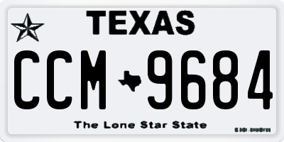 TX license plate CCM9684