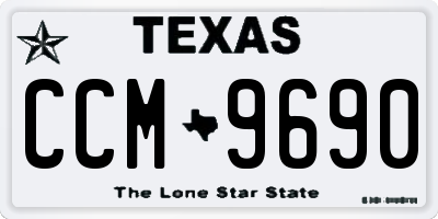 TX license plate CCM9690