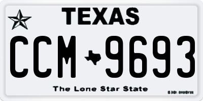 TX license plate CCM9693