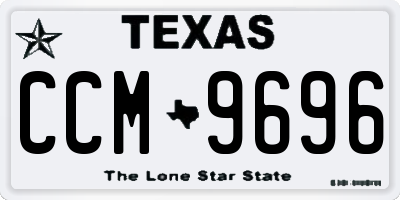 TX license plate CCM9696