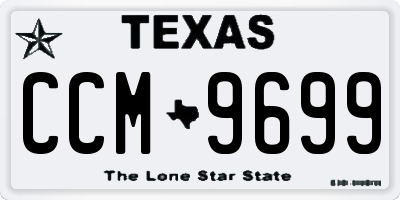 TX license plate CCM9699