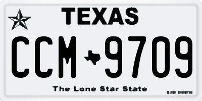 TX license plate CCM9709