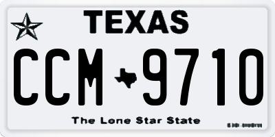TX license plate CCM9710