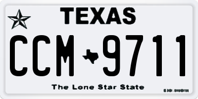 TX license plate CCM9711