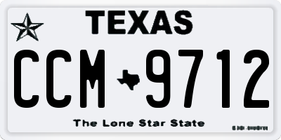 TX license plate CCM9712
