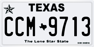 TX license plate CCM9713