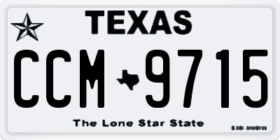 TX license plate CCM9715