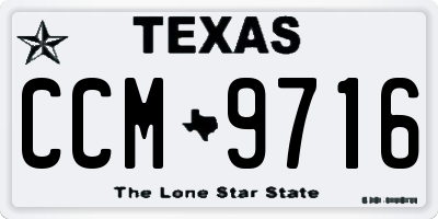 TX license plate CCM9716