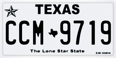 TX license plate CCM9719