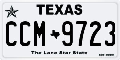 TX license plate CCM9723