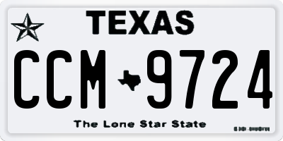 TX license plate CCM9724