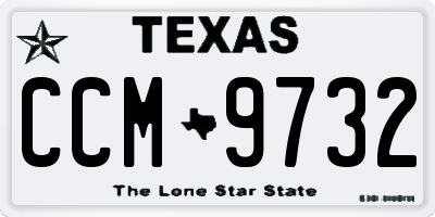 TX license plate CCM9732