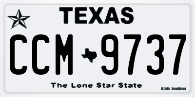 TX license plate CCM9737