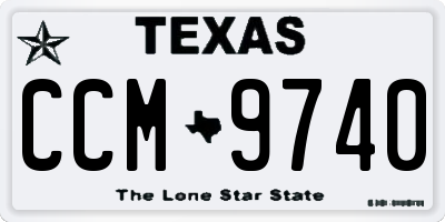 TX license plate CCM9740