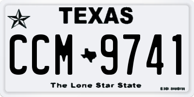 TX license plate CCM9741