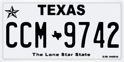 TX license plate CCM9742