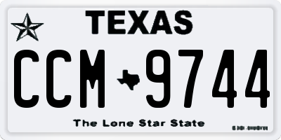 TX license plate CCM9744
