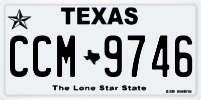 TX license plate CCM9746
