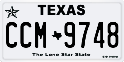 TX license plate CCM9748