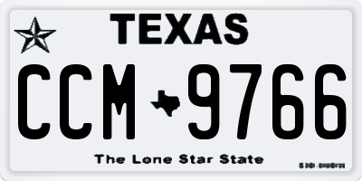 TX license plate CCM9766
