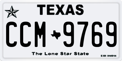 TX license plate CCM9769