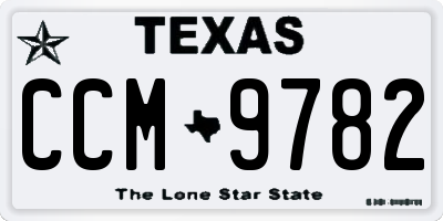 TX license plate CCM9782