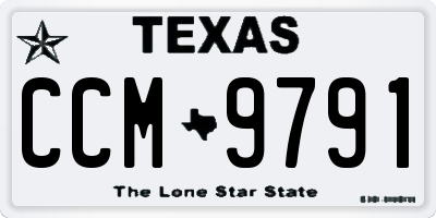TX license plate CCM9791