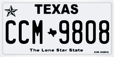 TX license plate CCM9808