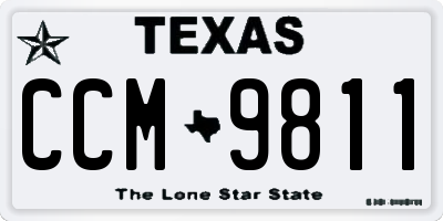 TX license plate CCM9811