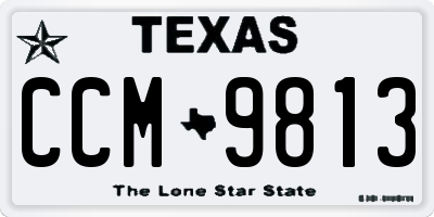 TX license plate CCM9813