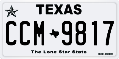 TX license plate CCM9817