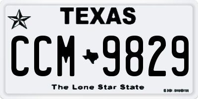 TX license plate CCM9829