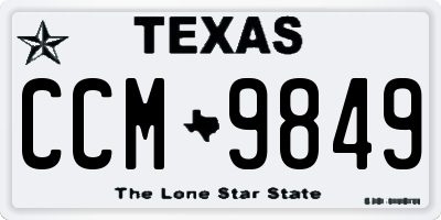 TX license plate CCM9849