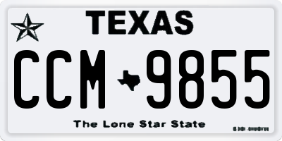 TX license plate CCM9855