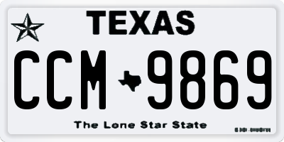 TX license plate CCM9869
