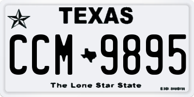 TX license plate CCM9895