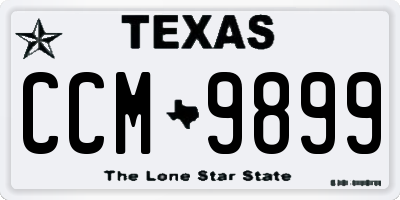 TX license plate CCM9899