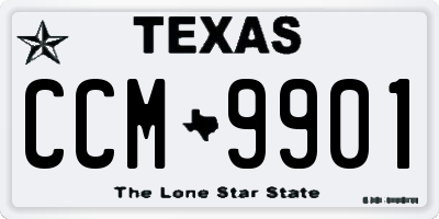 TX license plate CCM9901