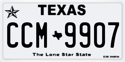 TX license plate CCM9907