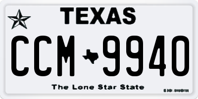 TX license plate CCM9940