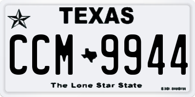 TX license plate CCM9944