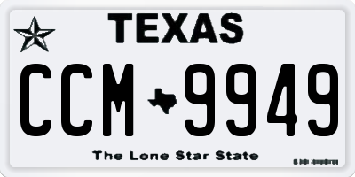 TX license plate CCM9949