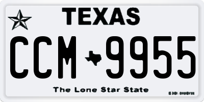 TX license plate CCM9955