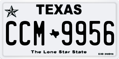 TX license plate CCM9956