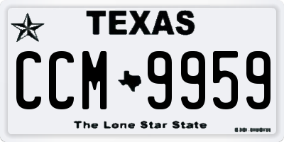TX license plate CCM9959