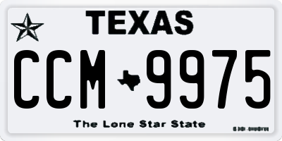TX license plate CCM9975