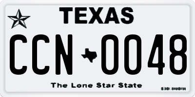 TX license plate CCN0048